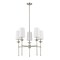 Z-Lite Emily 5 Light Chandelier, Brushed Nickel & Off White 3033-5BN - alternate 5